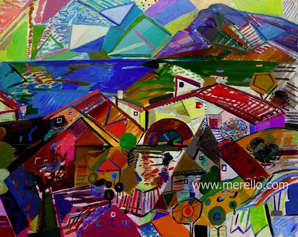 jose-manuel-merello.-mar-y-huerta-de-javea.-mix-media-on-canvas-spansih-artists-modern-painting